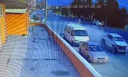 Yeni evli çifti ayıran kaza kamerada