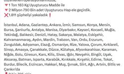 74 ilde uyuşturucu satıcılarına operasyonda 1811 gözaltı