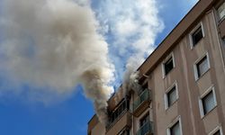 8 katlı binanın çatısında çıkan yangın söndürüldü (2)