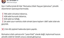 81 ilde 'ruhsatsız silah' operasyonu; 2 bin 82 şüpheliye işlem yapıldı