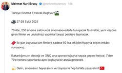 Bakan Ersoy: Tüm filmlere 80 lira bilet fiyatıyla erişim imkanı sunuyoruz