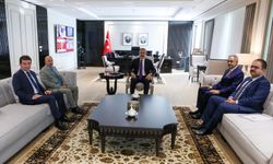 Bakan Fidan, OYAK Yönetim Kurulu Başkanı Aksakallı'yı kabul etti