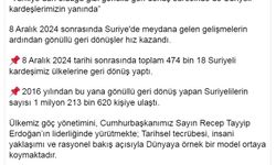 Bakan Yerlikaya: 474 bin 18 Suriyeli kardeşimiz ülkelerine geri dönüş yaptı