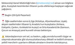 Bakanlıktan 3 bölge için 'sağanak' uyarısı