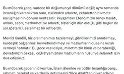 BBP Genel Başkanı Destici'den 'Mevlid Kandili' mesajı