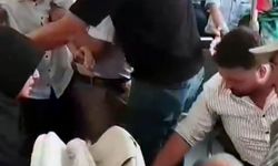 Belediye otobüsüne önce binme kavgası kamerada
