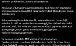 Cumhurbaşkanı Erdoğan'dan Sakarya Zaferi'nin 104'üncü yıl dönümü mesajı