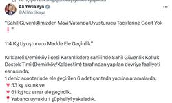 Deniz skuterinde 114 kilo uyuşturucu ele geçirildi