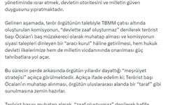 Destici: Komisyondan bir heyetin İmralı canisi ile görüşmesini doğru bulmuyoruz