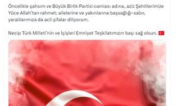 Destici'den şehit polisler için taziye mesajı