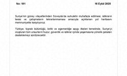 Dışişlerinden Süveyda için açıklanan yol haritası açıklaması