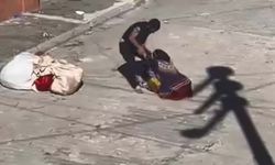 Eşini sokak ortasında darbeden şüpheli adliyede