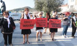 Foçalı kadınlardan İsrail protestosu