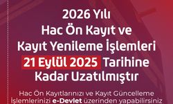 Hac ön kayıt ve kayıt güncelleme işlemleri, 21 Eylül'e uzatıldı