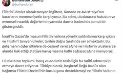 İletişim Başkanı Duran: Filistin'i devlet olarak tanıyan İngiltere, Kanada ve Avustralya'nın kararlarını memnuniyetle karşılıyoruz