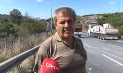 İstanbul - Başakşehir'de yola düşen mermerler trafik yoğunluğu oluşturdu; su tankerinin lastiği patladı