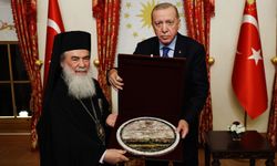 İstanbul - Cumhurbaşkanı Erdoğan, Kudüs Rum Ortodoks Patriği Giannopoulos'u kabul etti