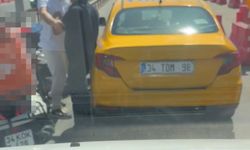 İstanbul- Pendik'te taksiciyle motokurye arasında 'yol verme' kavgası kamerada