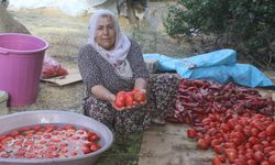 Kayseri'de kadınlar kışlık salça yapımına başladı
