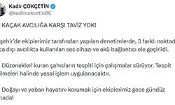 Kırşehir'de yasa dışı avcılık denetimi