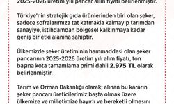 Şeker pancarı alım fiyatı ton başına 2 bin 975 TL olarak belirlendi