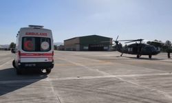 Siirt'te yaralı işçi jandarma helikopteriyle hastaneye kaldırıldı