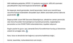 SİPER 1-D, atışlı testi tamamladı