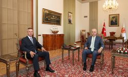 TBMM Başkanı Kurtulmuş, Filistin Büyükelçisi Mustafa'yı kabul etti