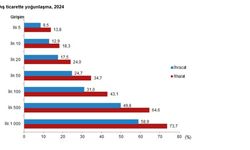 TÜİK: İhracatın yüzde 44,4'ünü büyük ölçekli girişimler yaptı