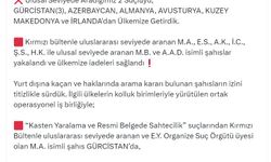 Ulusal ve uluslararası seviyede aranan 8 suçlu Türkiye'ye getirildi