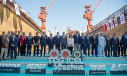 Yalova'da inşası tamamlanan TCG İçel denize indirildi (2)