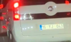 Yoğun trafikte makas atan sürücülerin tehlikeli ilerleyişi kamerada