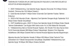 Bakan Bolat: Eylülde 1 milyar dolar civarında cari fazla tahmin ediyoruz