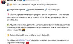 Bakan Ersoy: Gezici Kütüphanelerimiz ile 1057 noktada vatandaşlarımızla buluştuk