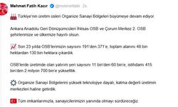 Bakan Kacır: 23 yılda OSB'lerin sayısını 371'e çıkardık