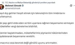 Bakan Şimşek: Beyanname vermeyen mükellefler vergi dairelerine bildirildi