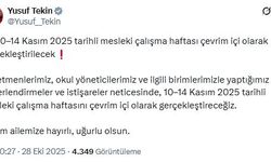 Bakan Tekin: Mesleki çalışma haftası çevrim içi olacak