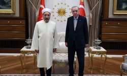 Cumhurbaşkanı Erdoğan, Diyanet İşleri Başkanı Arpaguş'u kabul etti