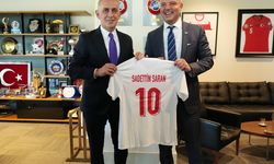 Fenerbahçe Başkanı Sadettin Saran, TFF Başkanı Hacıosmanoğlu'nu ziyaret etti