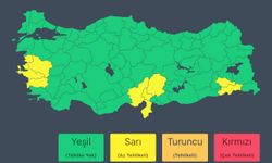 İçişleri Bakanlığı'ndan 9 kent için 'sarı' kodlu uyarı