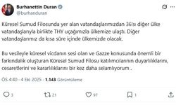 İletişim Başkanı Duran: Sumud Filosu katılımcılarını selamlıyorum