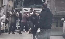 İstanbul - Büyükçekmece'de TIR şoförlerinin tekmeli yumruklu sopalı kavgası kamerada