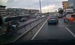 İstanbul - Küçükçekmece D-100 karayolunda motosikletin çarptığı yaya yaralandı