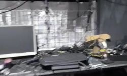 Şarjda bırakılan matkap bataryası dükkanı yaktı; o anlar kamerada