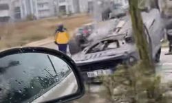 Takla atan otomobilin sürücüsü yaralandı
