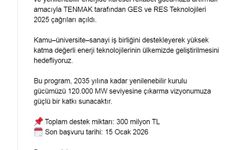 TENMAK'tan güneş ve rüzgar projelerine destek