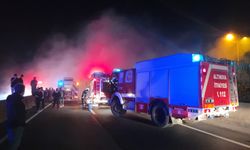Yalova'da konserve yüklü TIR, alev alev yandı