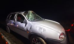 Yoldan çıkan otomobil takla attı: 2 yaralı