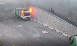 Batı Şeria'da fabrikadaki kamyonlar yakıldı; o anlar kamerada