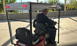 Emekli işçiden güneş enerjili bisiklet, el yapımı kompresör